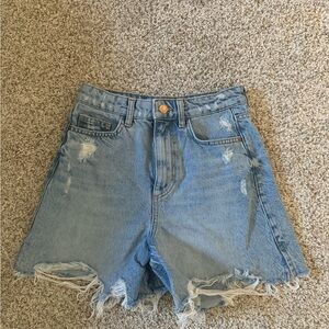 Distressed Denim Shorts